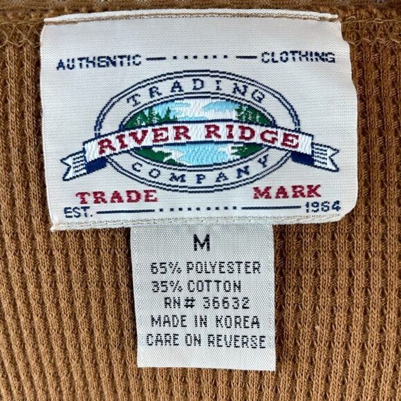 River Ridge Half Button Down Long Sleeve Top Size M EUC - Picture 6 of 6